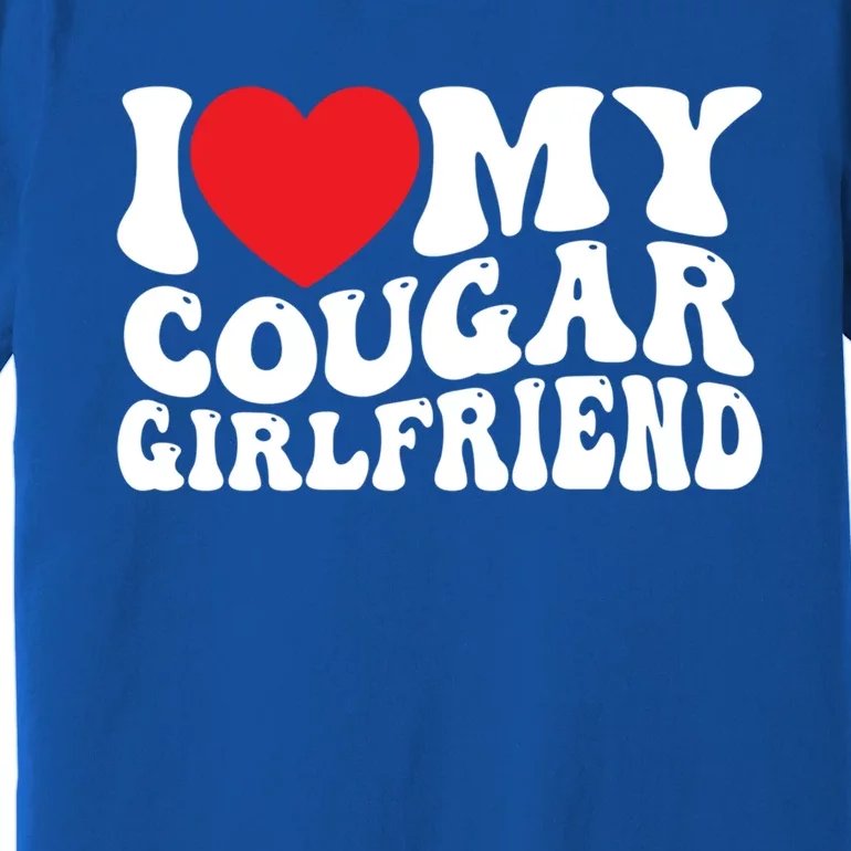 I Love My Cougar Friend Groovy Retro Gift Premium T-Shirt