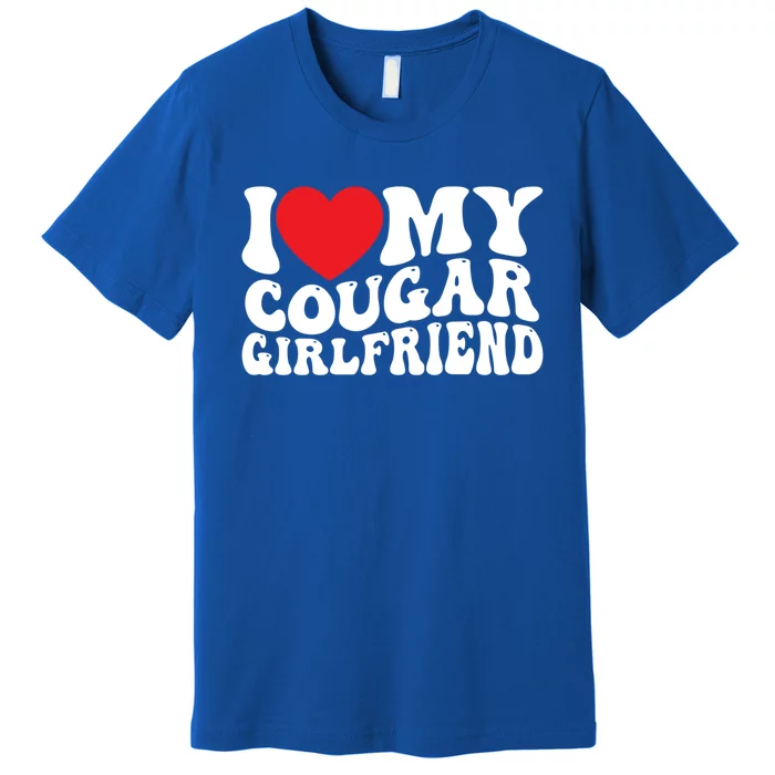 I Love My Cougar Friend Groovy Retro Gift Premium T-Shirt