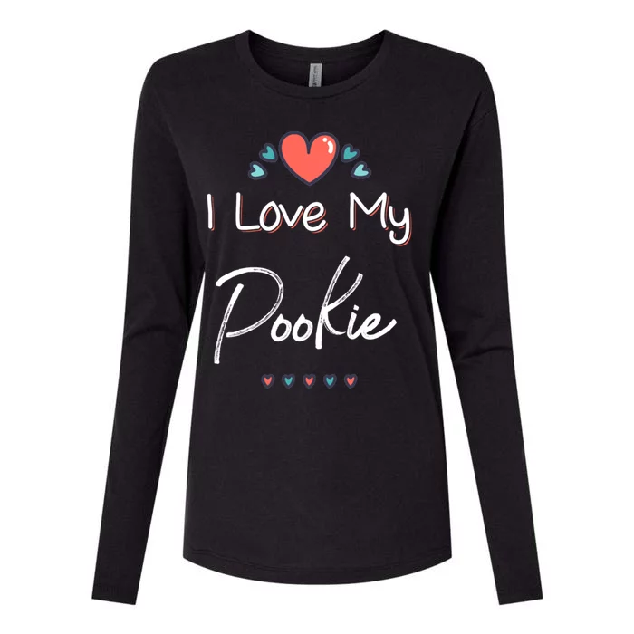 I Love My Pookie Cute Mothers Day Gift Cute Gift Womens Cotton Relaxed Long Sleeve T-Shirt