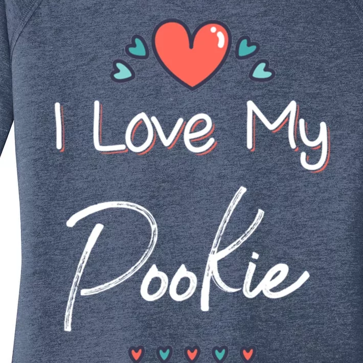 I Love My Pookie Cute Mothers Day Gift Cute Gift Women's Perfect Tri Tunic Long Sleeve Shirt