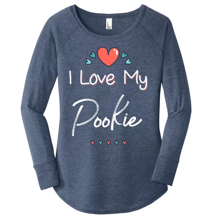 I Love My Pookie Cute Mothers Day Gift Cute Gift Women's Perfect Tri Tunic Long Sleeve Shirt