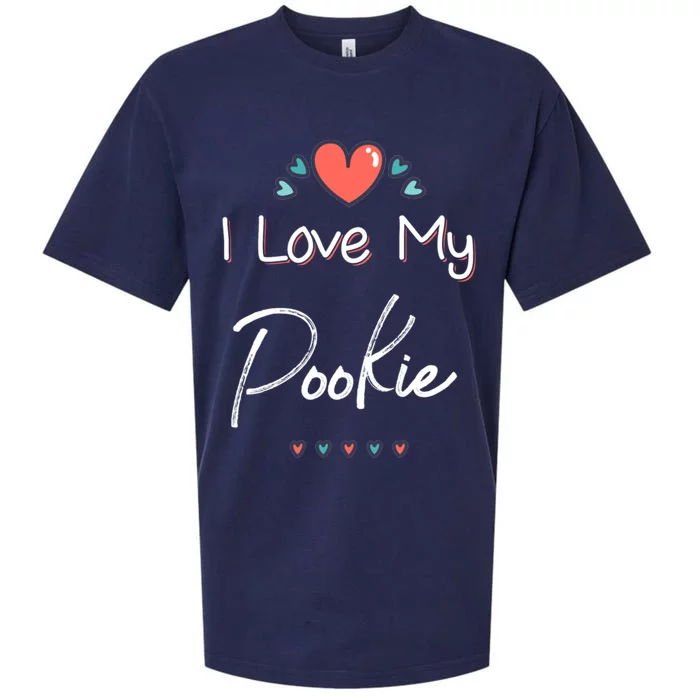 I Love My Pookie Cute Mothers Day Gift Cute Gift Sueded Cloud Jersey T-Shirt