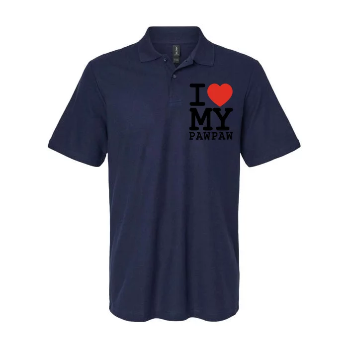 I Love My Pawpaw Family Matching Valentines Day Gift Softstyle Adult Sport Polo