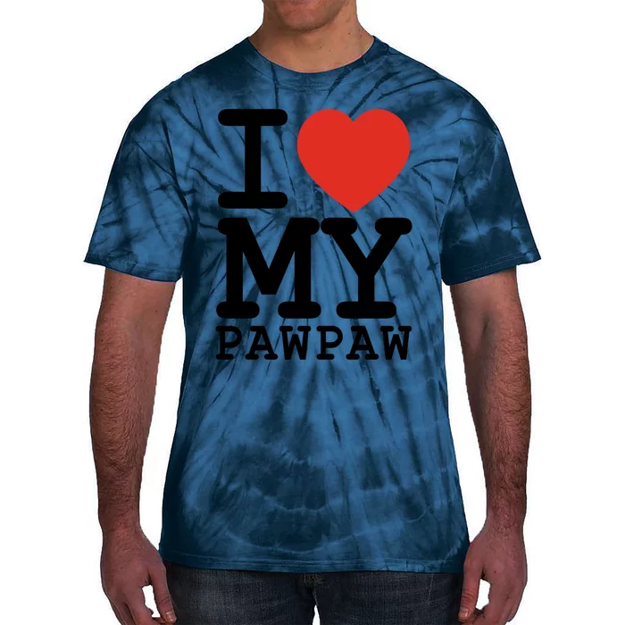 I Love My Pawpaw Family Matching Valentines Day Gift Tie-Dye T-Shirt