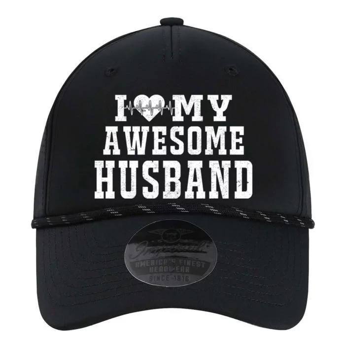 I Love My Awesome Husband Heartbeat Father's Day Husband Gift Performance The Dyno Cap