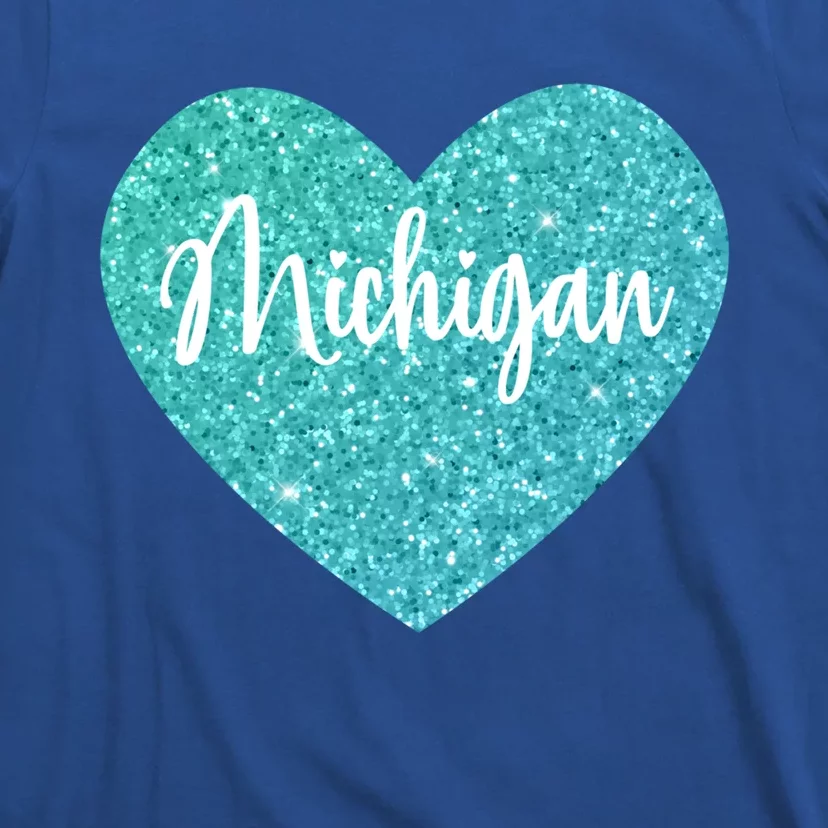 I Love Michigan Usa Heart Gift T-Shirt