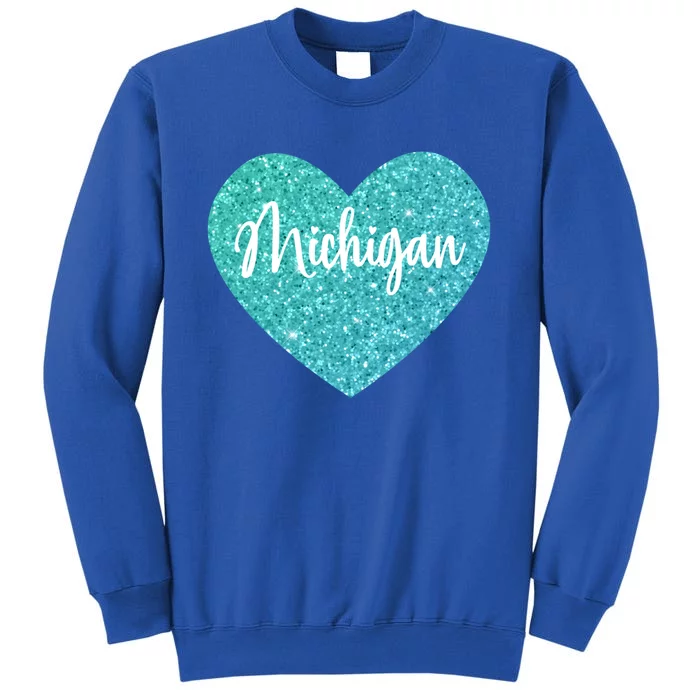 I Love Michigan Usa Heart Gift Tall Sweatshirt