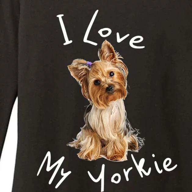 I Love My Yorkie Gift Dog Gift Idea Gift Womens CVC Long Sleeve Shirt