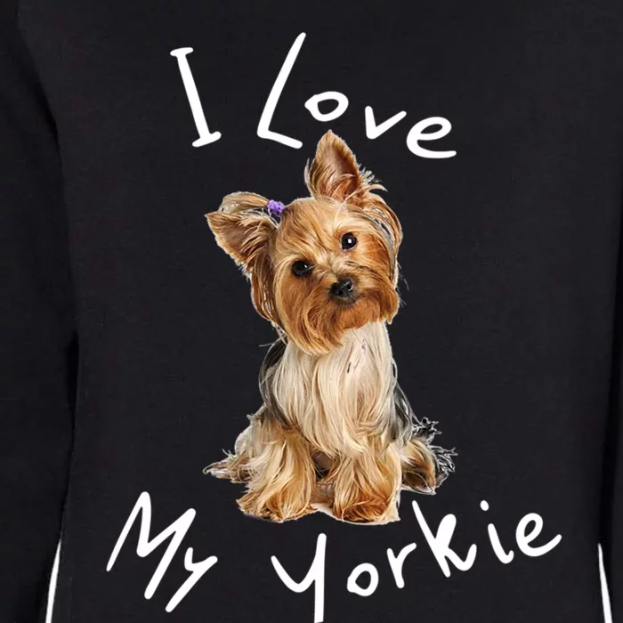 I Love My Yorkie Gift Dog Gift Idea Gift Womens California Wash Sweatshirt