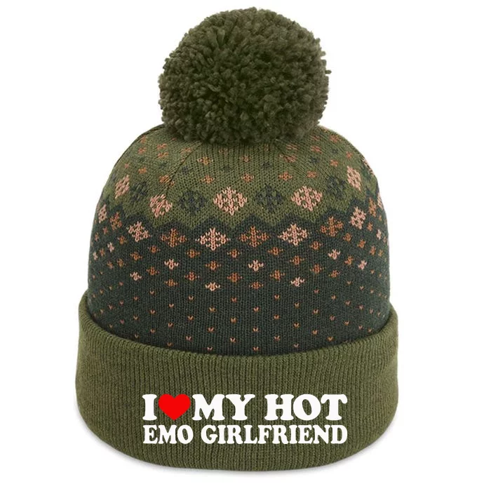 I Love My Hot Emo Girlfriend I Red Heart My Hot Emo Gf The Baniff Cuffed Pom Beanie