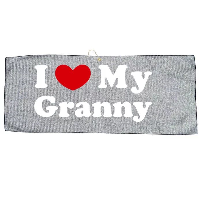 I Love My Granny I Heart My Granny Cute Gift Large Microfiber Waffle Golf Towel