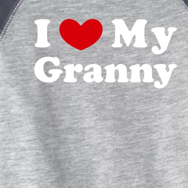 I Love My Granny I Heart My Granny Cute Gift Toddler Fine Jersey T-Shirt