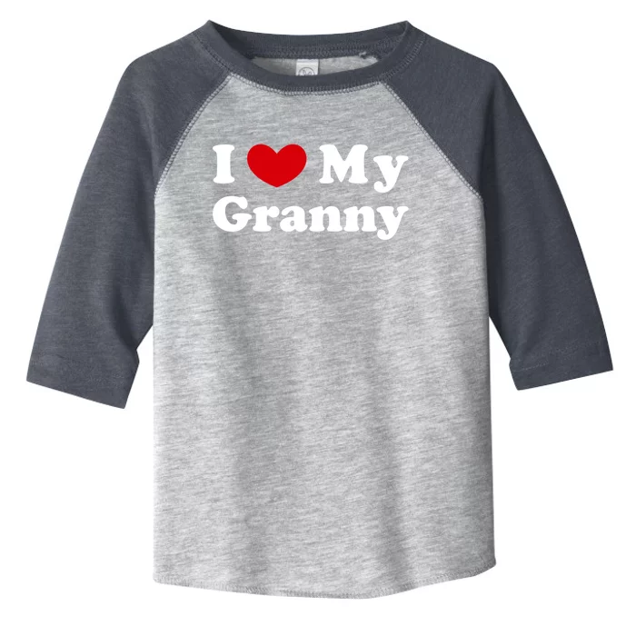 I Love My Granny I Heart My Granny Cute Gift Toddler Fine Jersey T-Shirt