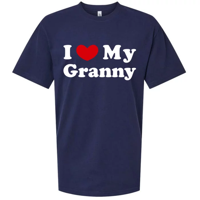 I Love My Granny I Heart My Granny Cute Gift Sueded Cloud Jersey T-Shirt