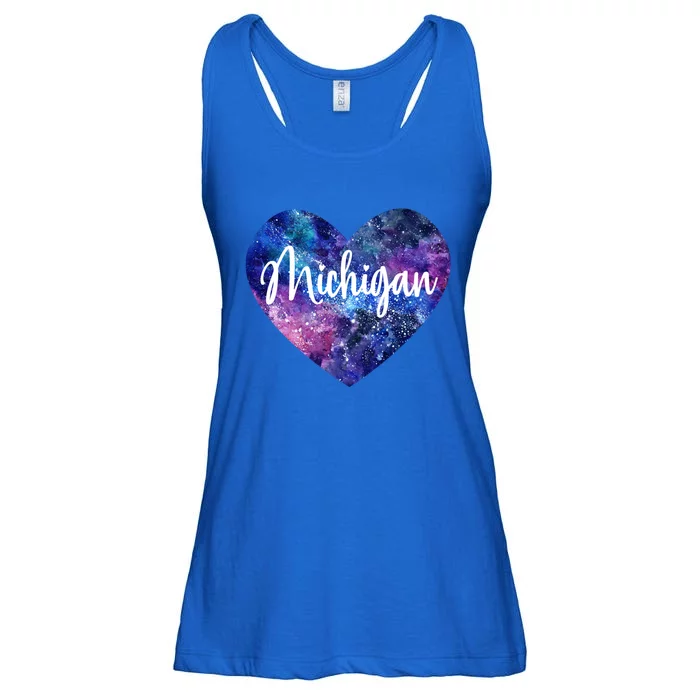 I Love Michigan Usa Gift Ladies Essential Flowy Tank