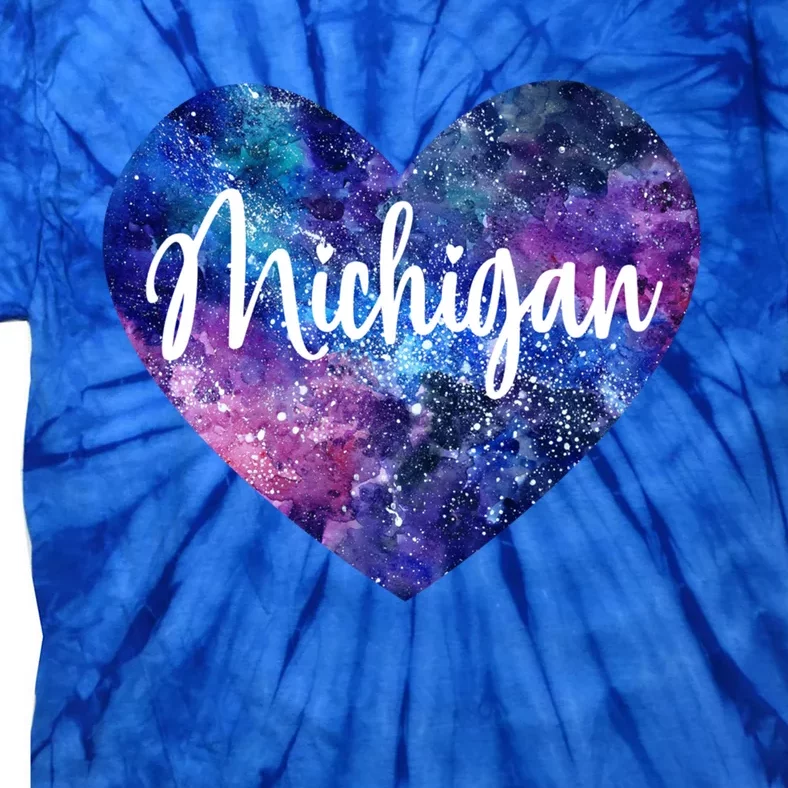 I Love Michigan Usa Gift Tie-Dye T-Shirt