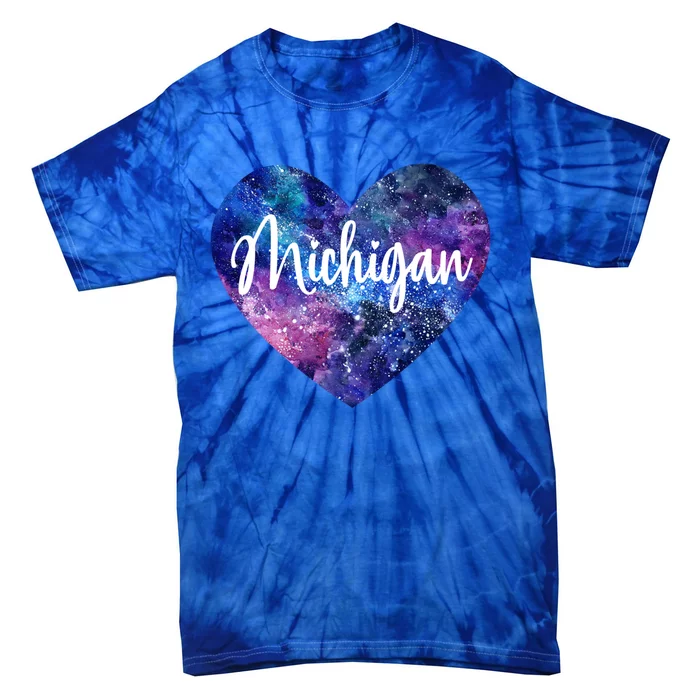 I Love Michigan Usa Gift Tie-Dye T-Shirt