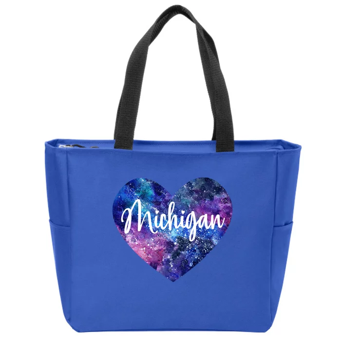 I Love Michigan Usa Gift Zip Tote Bag