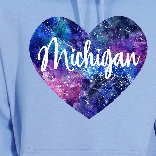 I Love Michigan Usa Gift Unisex Surf Hoodie