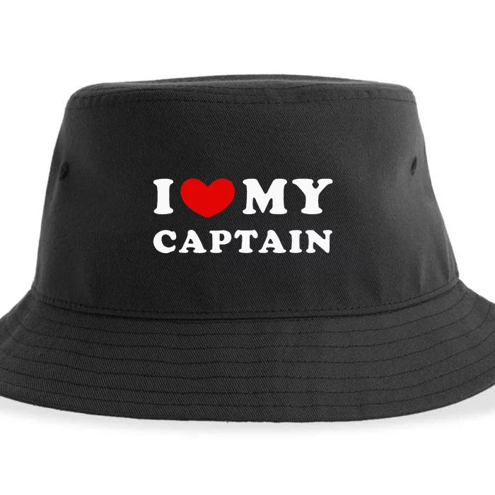 I Love My Captain Sustainable Bucket Hat