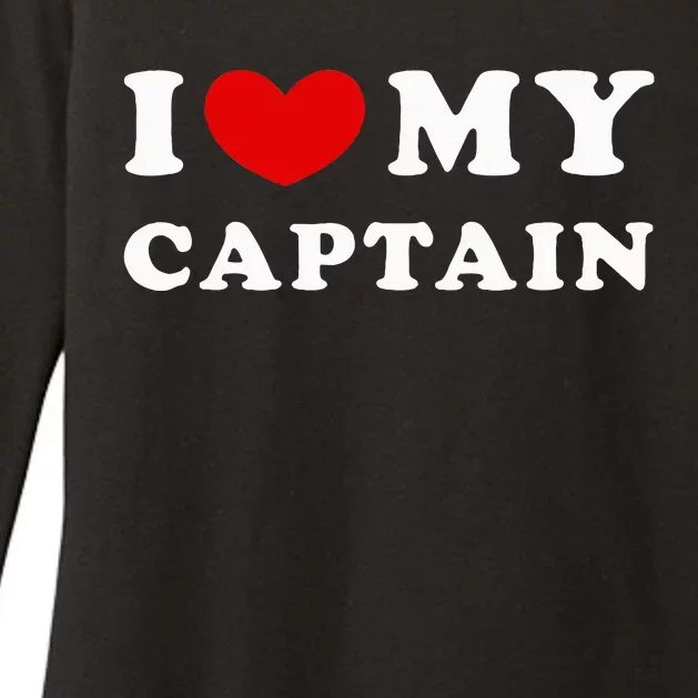 I Love My Captain Womens CVC Long Sleeve Shirt