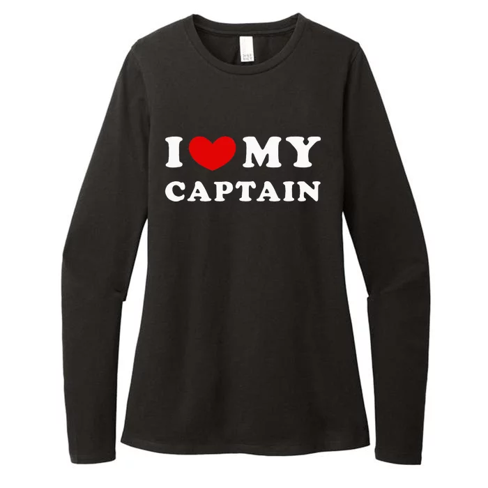 I Love My Captain Womens CVC Long Sleeve Shirt