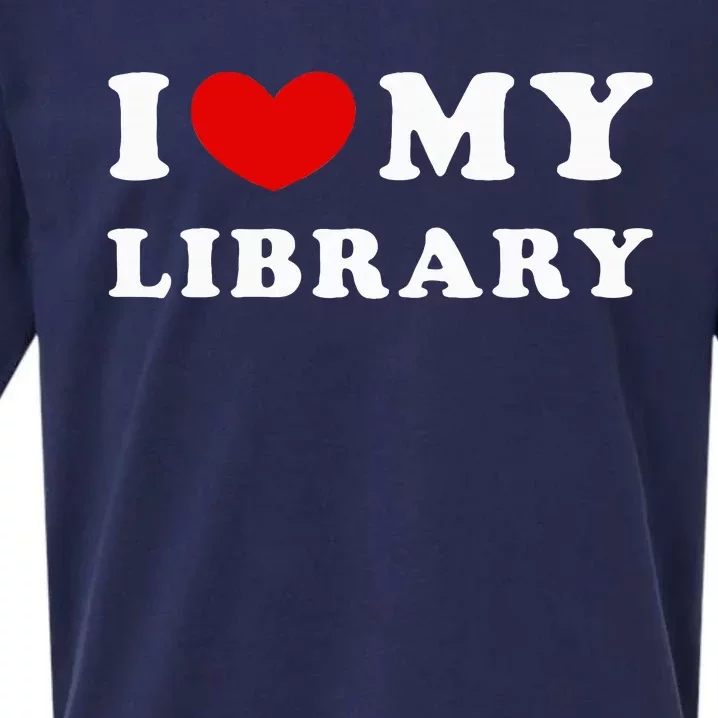 I Love My Library Sueded Cloud Jersey T-Shirt