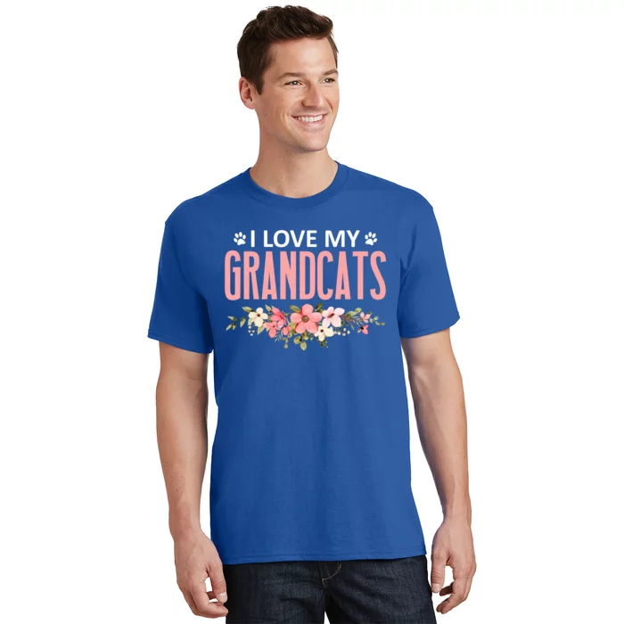 I Love My Grandcats Cat Lover Granddad Grandma Grandparent Gift T-Shirt