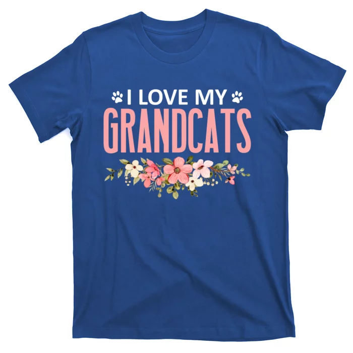 I Love My Grandcats Cat Lover Granddad Grandma Grandparent Gift T-Shirt