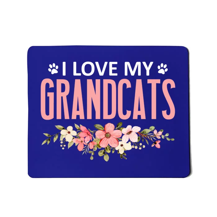 I Love My Grandcats Cat Lover Granddad Grandma Grandparent Gift Mousepad