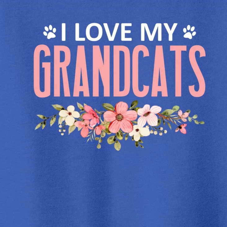 I Love My Grandcats Cat Lover Granddad Grandma Grandparent Gift Toddler T-Shirt