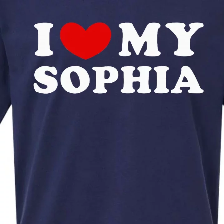 I Love My Sophia Sueded Cloud Jersey T-Shirt