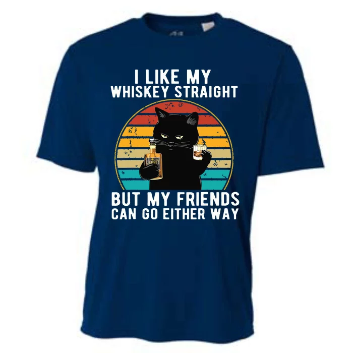 I Like My Whiskey Straight But My Friends Can Go Either Way Cooling Performance Crew T-Shirt