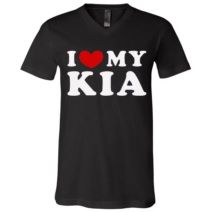 I Love My Kia V-Neck T-Shirt