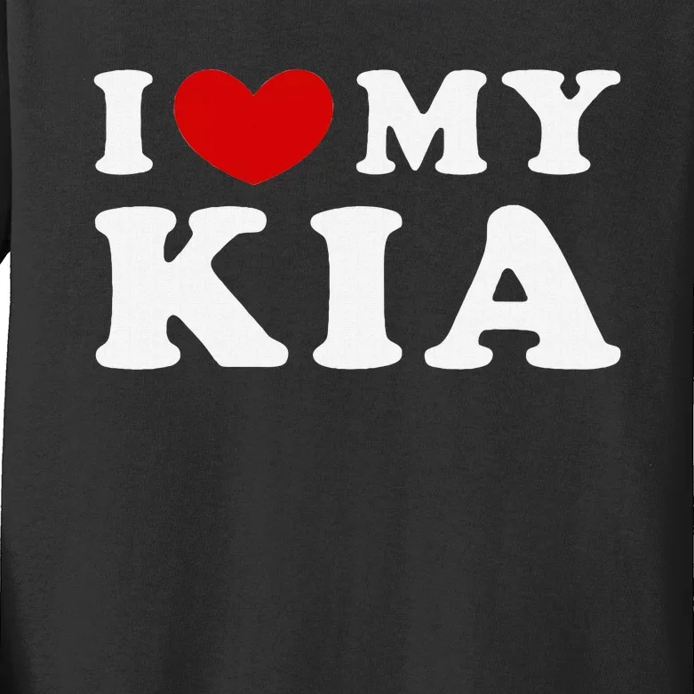 I Love My Kia Kids Long Sleeve Shirt