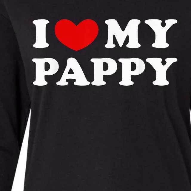 I Love My Pappy I Heart My Pappy Womens Cotton Relaxed Long Sleeve T-Shirt