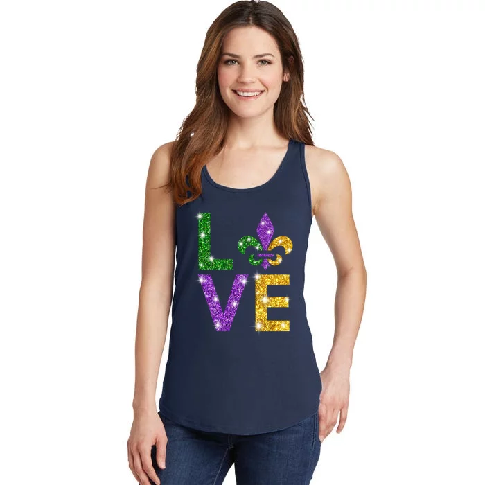 I Love Mardi Gras Shirt For Girls, Women , Men Ladies Essential Tank