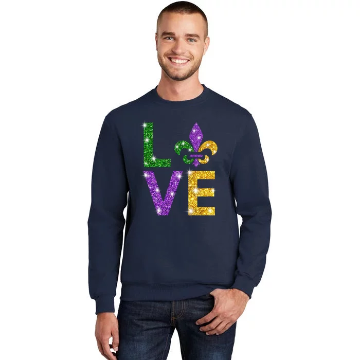 I Love Mardi Gras Shirt For Girls, Women , Men Tall Sweatshirt