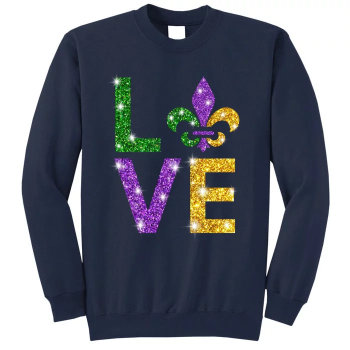 I Love Mardi Gras Shirt For Girls, Women , Men Tall Sweatshirt