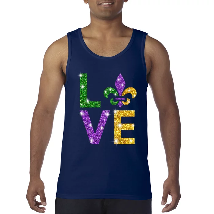 I Love Mardi Gras Shirt For Girls, Women , Men Tank Top