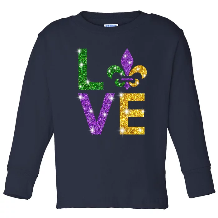 I Love Mardi Gras Shirt For Girls, Women , Men Toddler Long Sleeve Shirt