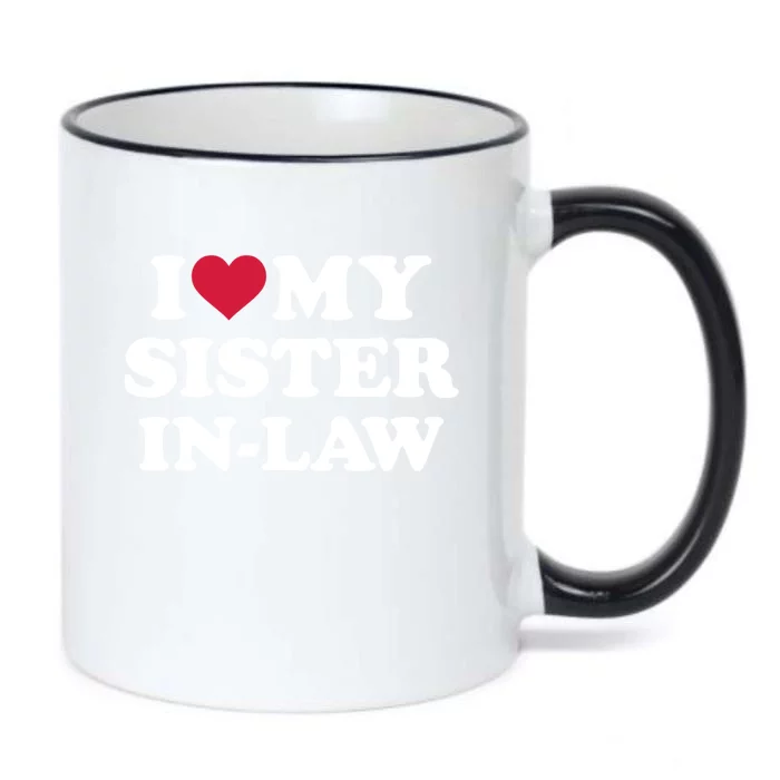 I Love My Sister In Law Brother Gift Black Color Changing Mug