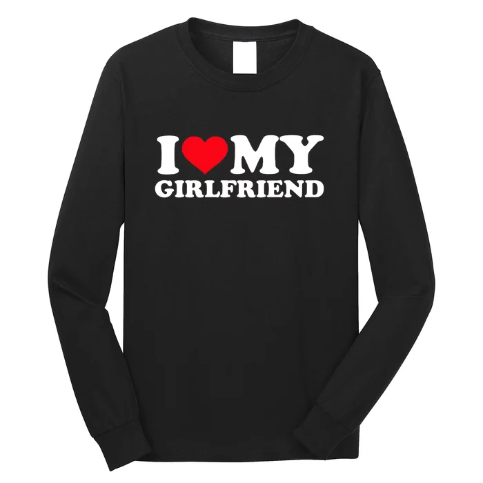 TeeShirtPalace | I Love My Girlfriend Long Sleeve Shirt
