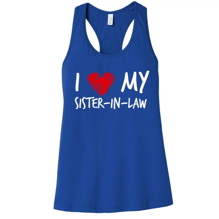 I Love My Sistercool Giftincool Giftlaw Valentines Outfit Matching Family Cool G Women's Racerback Tank