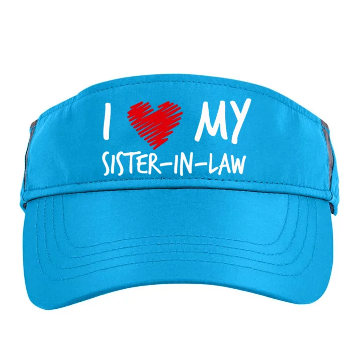 I Love My Sistercool Giftincool Giftlaw Valentines Outfit Matching Family Cool G Adult Drive Performance Visor