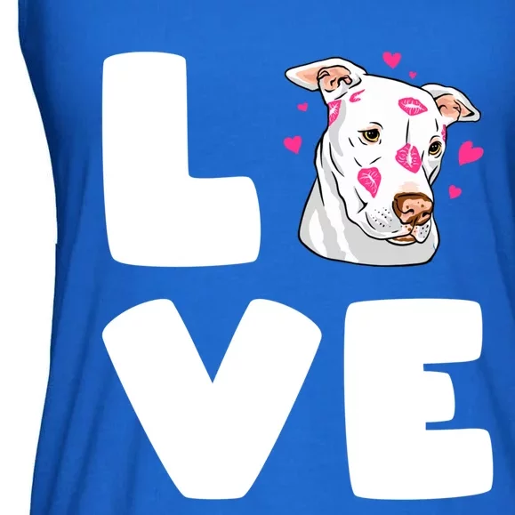 I Love My Pitbull Love Pitbull Pittie Dog Moms Dads Meaningful Gift Ladies Essential Flowy Tank