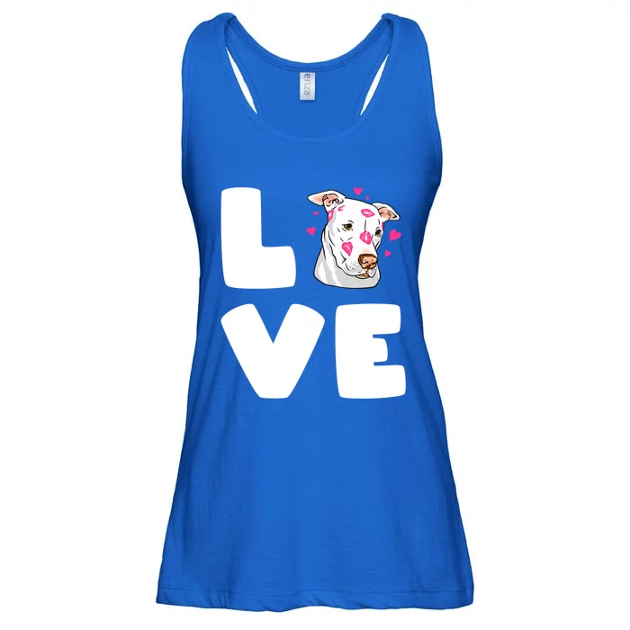 I Love My Pitbull Love Pitbull Pittie Dog Moms Dads Meaningful Gift Ladies Essential Flowy Tank