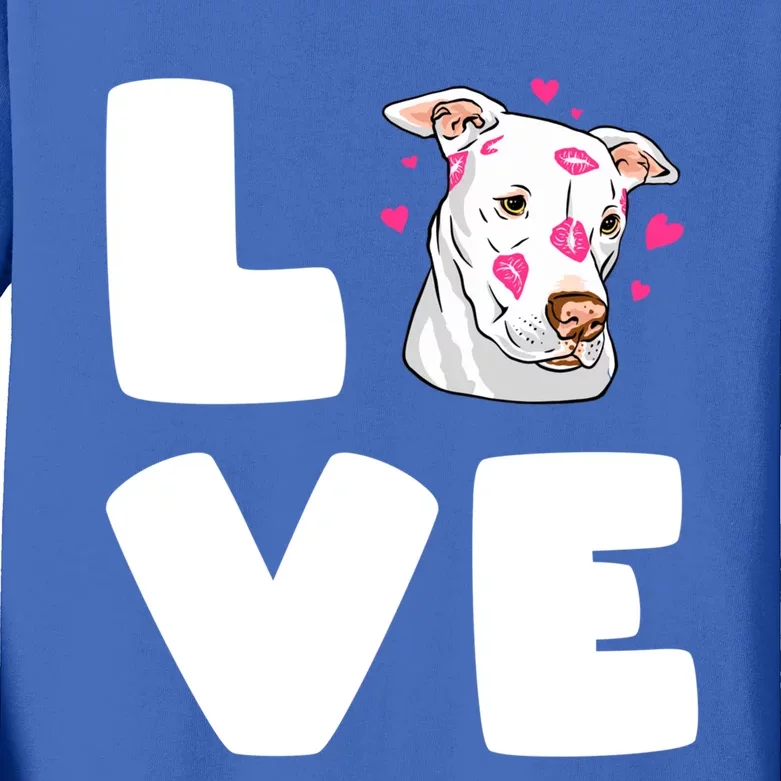 I Love My Pitbull Love Pitbull Pittie Dog Moms Dads Meaningful Gift Kids Long Sleeve Shirt