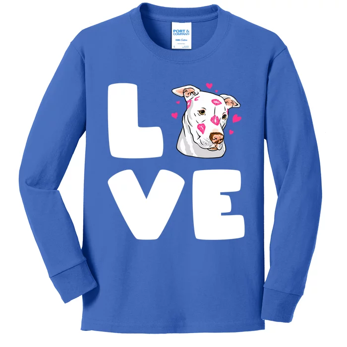 I Love My Pitbull Love Pitbull Pittie Dog Moms Dads Meaningful Gift Kids Long Sleeve Shirt