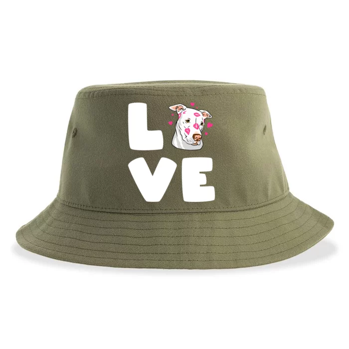 I Love My Pitbull Love Pitbull Pittie Dog Moms Dads Meaningful Gift Sustainable Bucket Hat